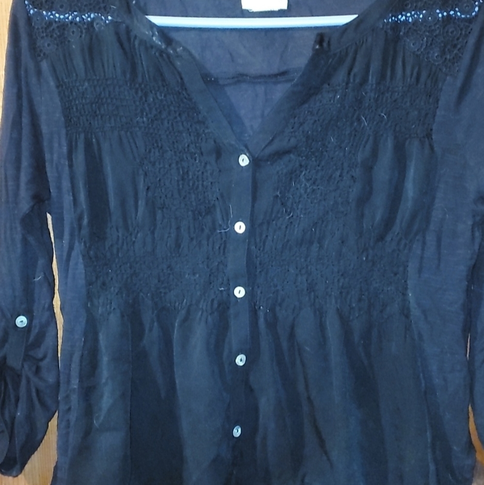 Meadow Rue black button down shirt